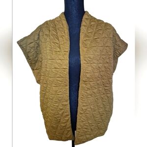 NWOT Elegant Army Green Quilted Oversized Open Front Vest XL - Suze XL